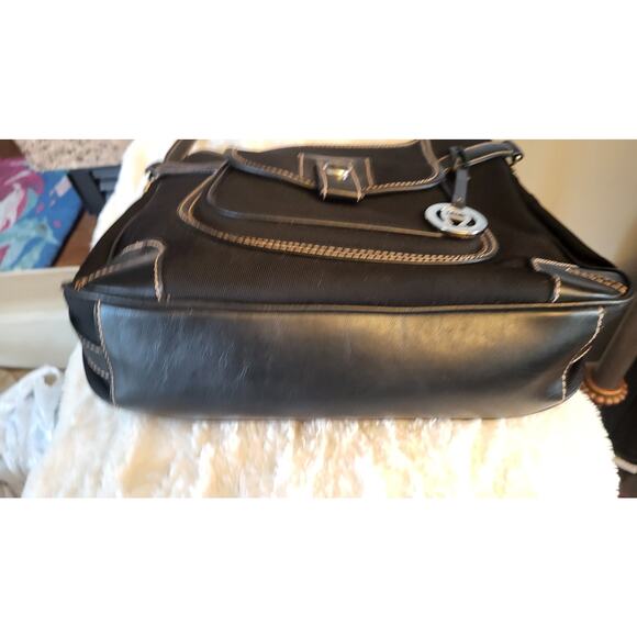 Etienne Aigner Black Shoulder Handbag with Front Pocket Design 80s - Picture 12 of 16